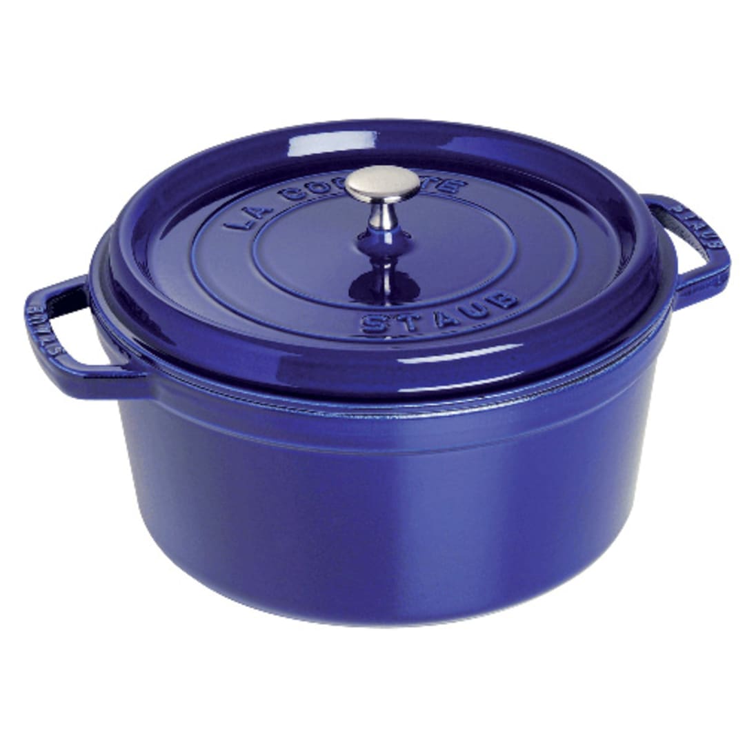 Staub USA 1103091 Dark Blue Cast Iron 9 Qt. Round Cocotte