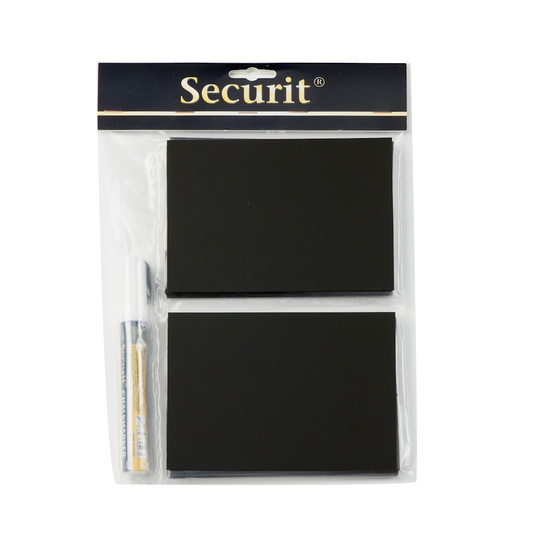 American Metalcraft TAGA6WT Black 6 x 4" Chalk Cards