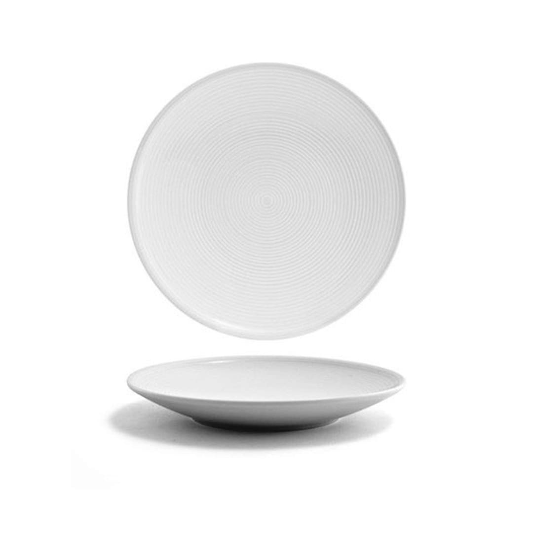 FOH DAP059WHP22 Spiral 7.25" White Plate - 6 / CS