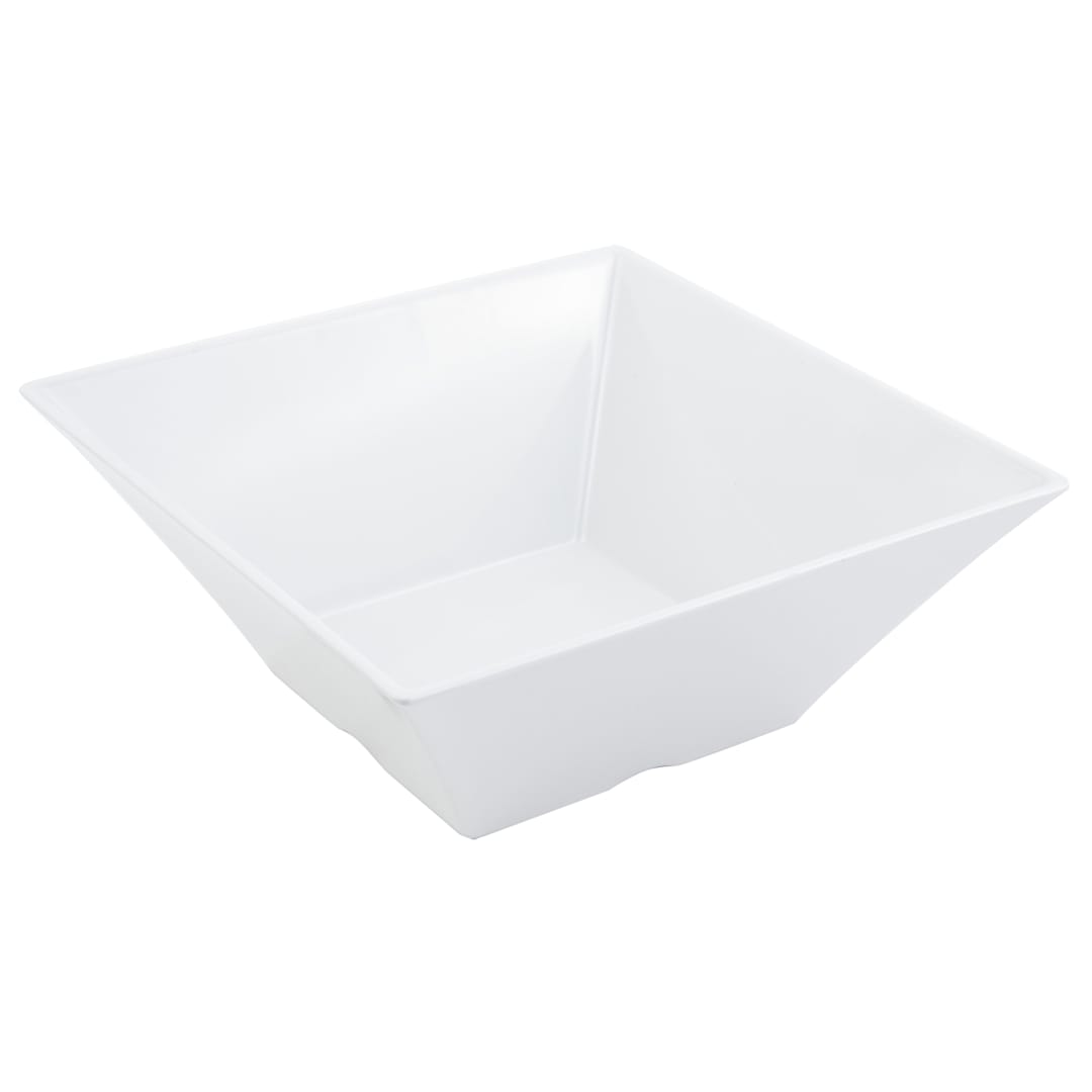 Bon Chef 53502WHITE White 5.87 Qt. Square Melamine Bowl