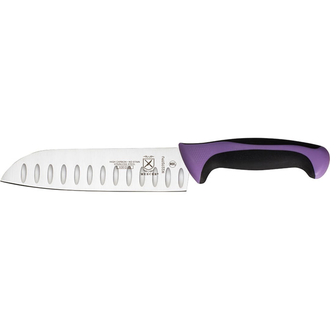 Mercer Culinary M22707PU Millennia® 7" Purple Santoku Knife