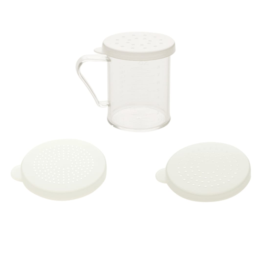Thunder Group PLRDH003 Plastic 10 Oz. Dredge with Handle & Lids