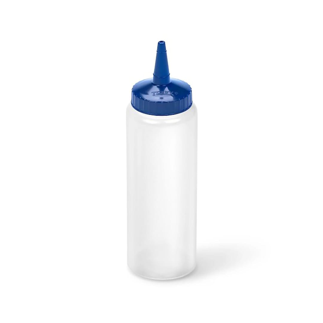 Traex 2808-1344 Clear 8 Ounce Squeeze Bottle with Blue Top