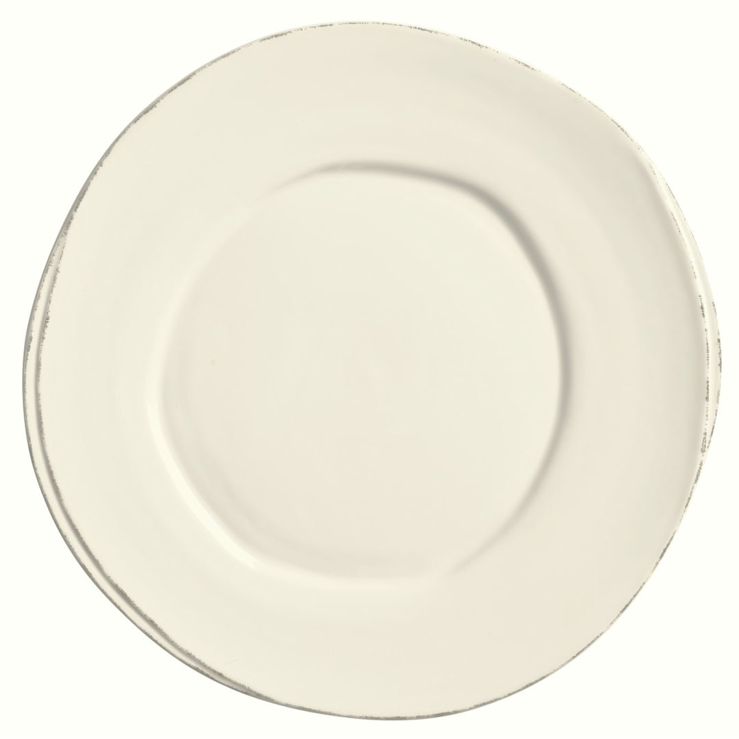 Libbey - Formerly World Tableware FH-501 Farmhouse Cream White 8" Rimmed Plate