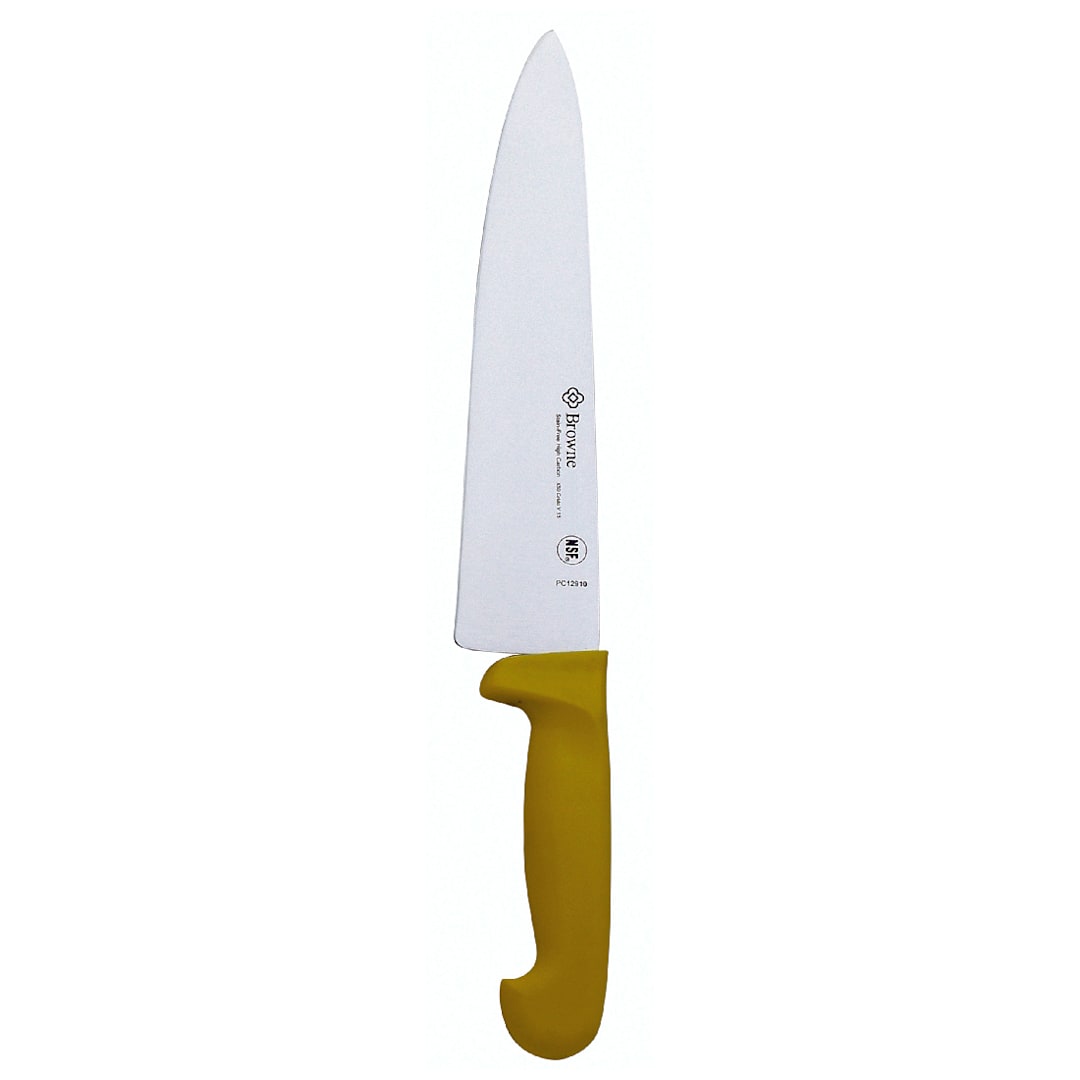 Browne Foodservice PC12910YL S/S 10" Cook's Knife w/ Yellow Handle