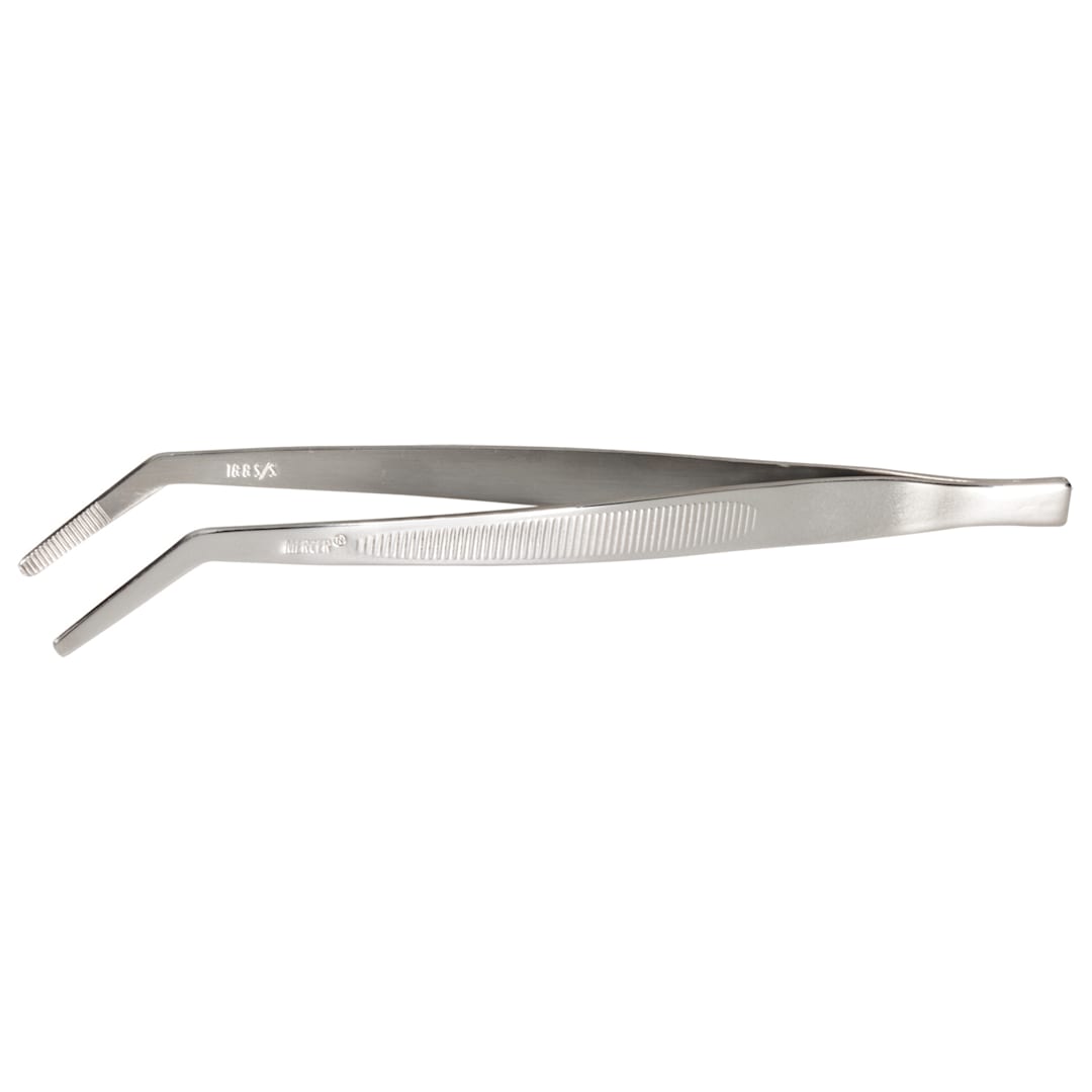 Mercer Culinary M35134 Curved 6.13" Precision Tongs / Tweezers