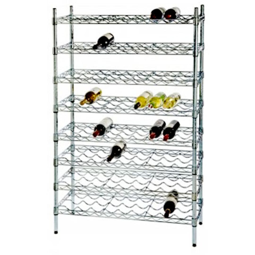 Darling Foodservice Black 14 x 36 x 54 Wine Shelving Rack