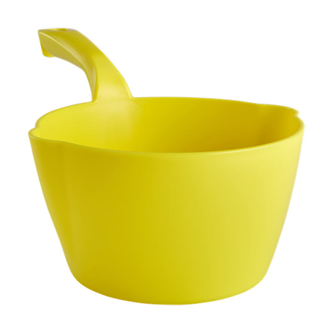 Vikan 56826 Yellow 64 Ounce Scoop with Pour Spouts