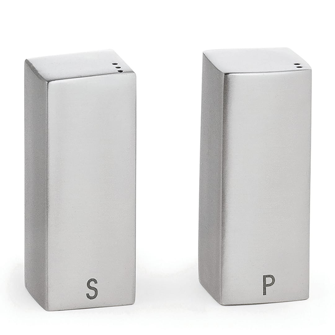TableCraft 167 S/S 1-1/2 Oz. Square Salt And Pepper Shaker Set