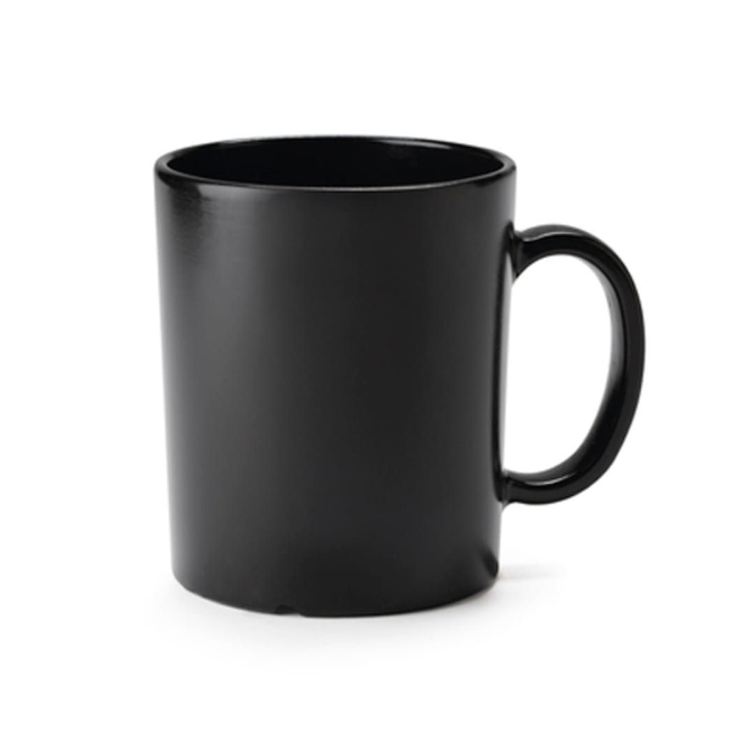 G.E.T. TM-1316-BK Tritan Black 12 Oz. Stacking Mug