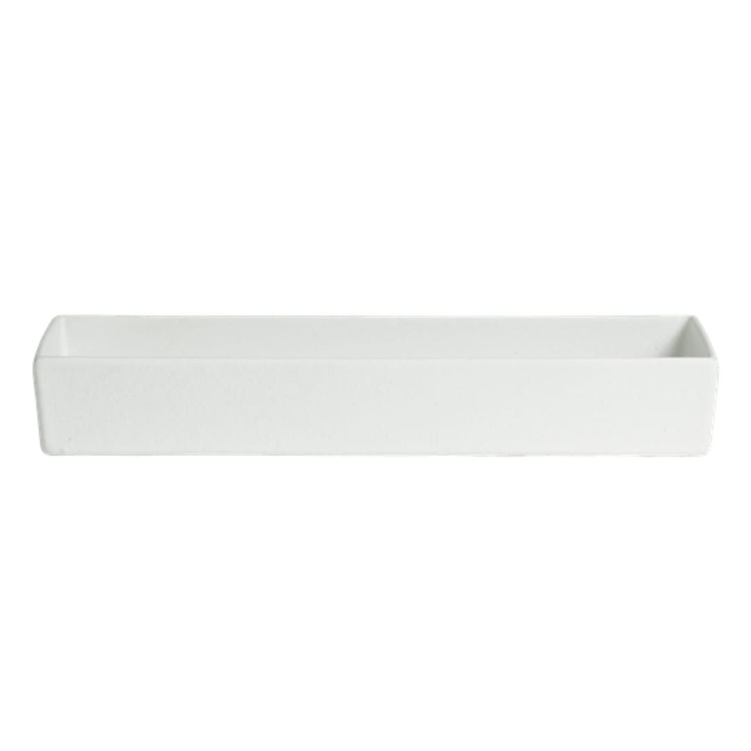 Bugambilia COMP04WW White 169.08 Oz. Rect Salad Bar Bowl