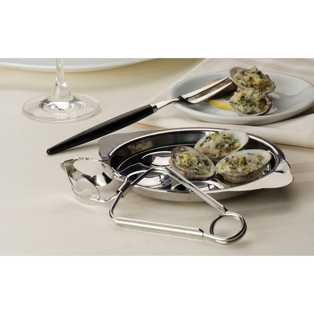 American Metalcraft SNF700 S/S 7" Snail Fork with Black Handle