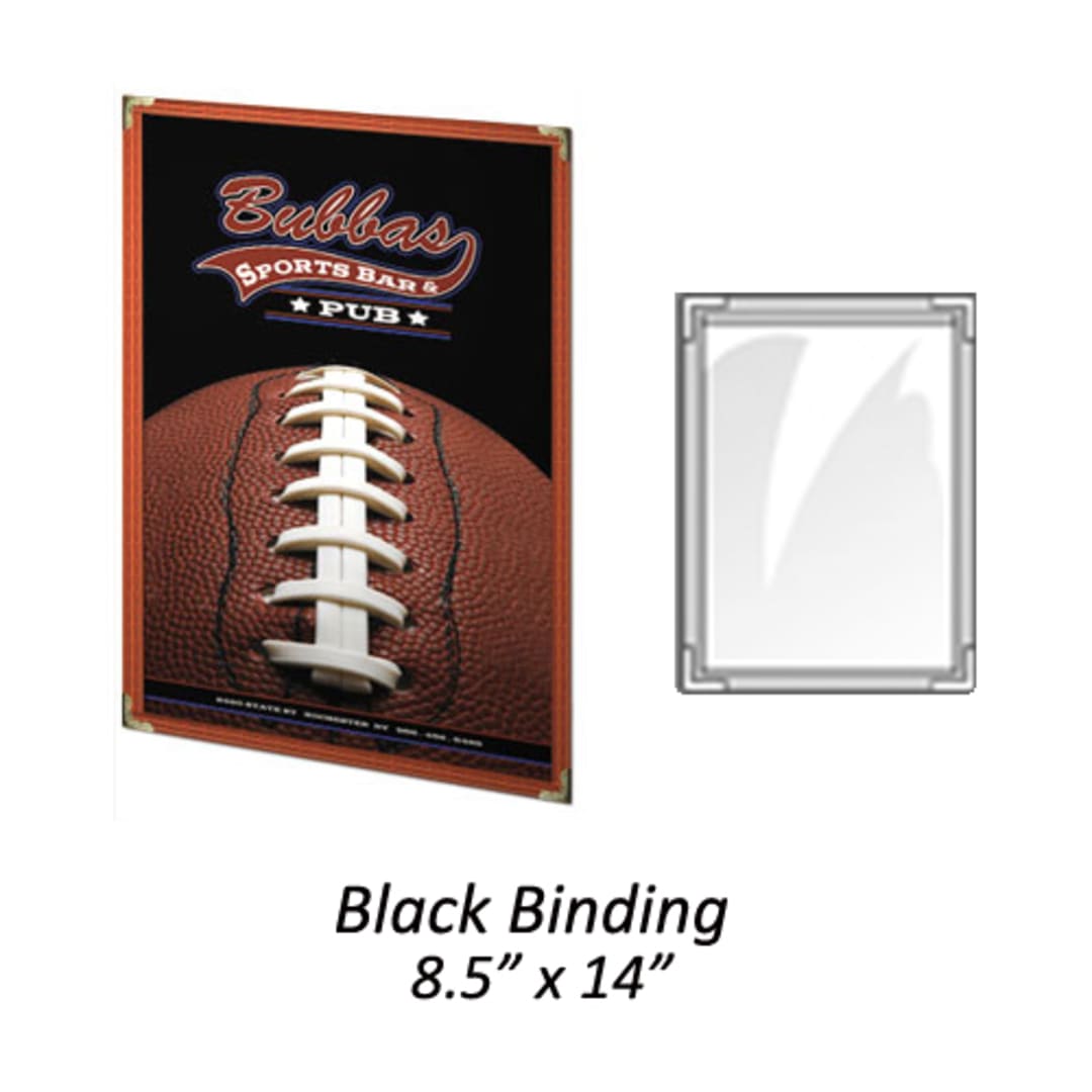 H Risch TES 8.5X14 04 Clear 8.5" x 14" Two Sided Menu Cover