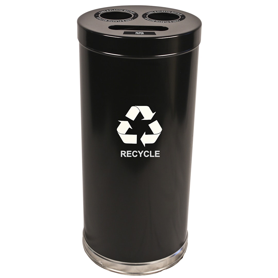 Witt 15RTBK Emoti-Can 24 Gallon Black Recycling Container