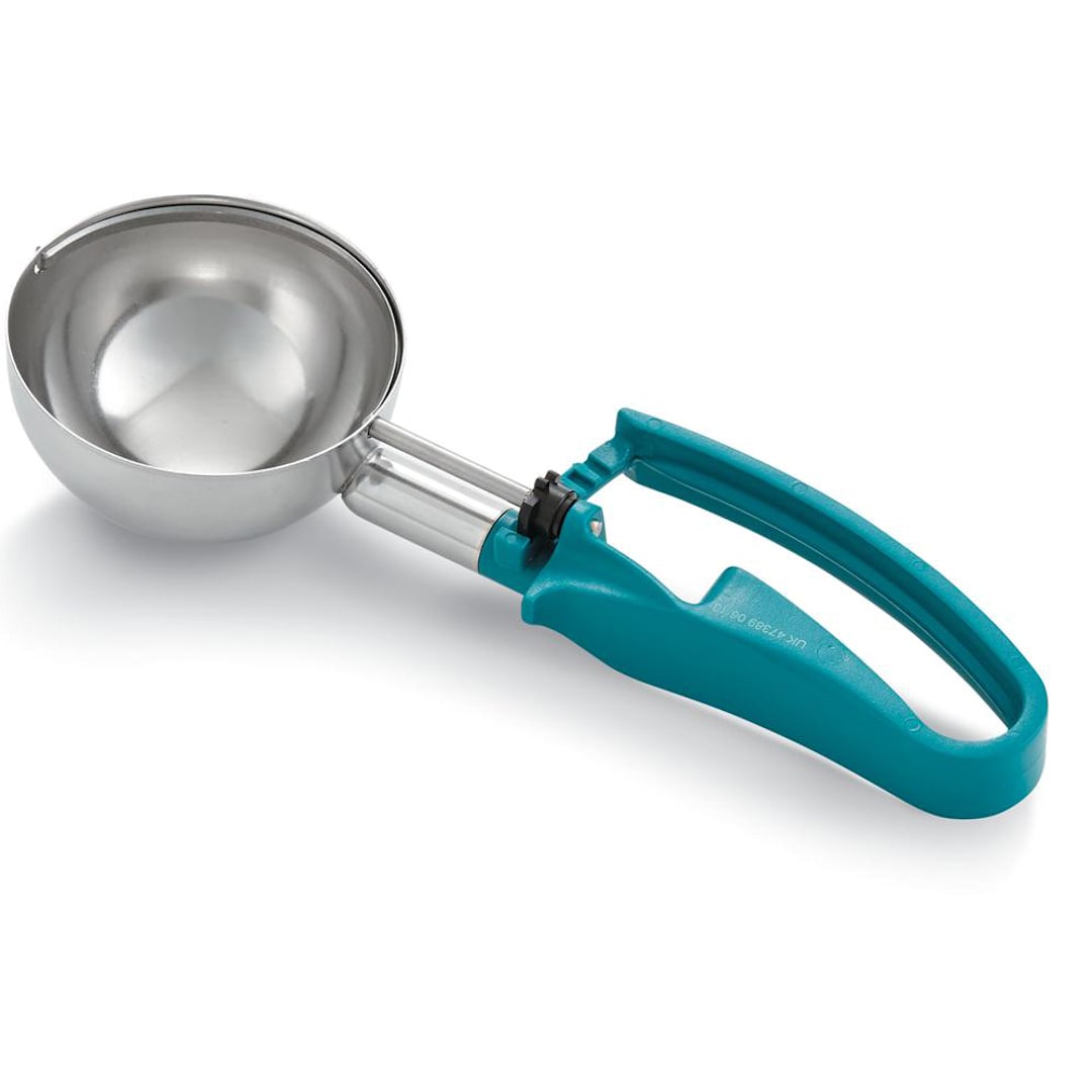 Vollrath 47389 S/S 6 Oz. / #5 Squeeze Disher with Teal Handle