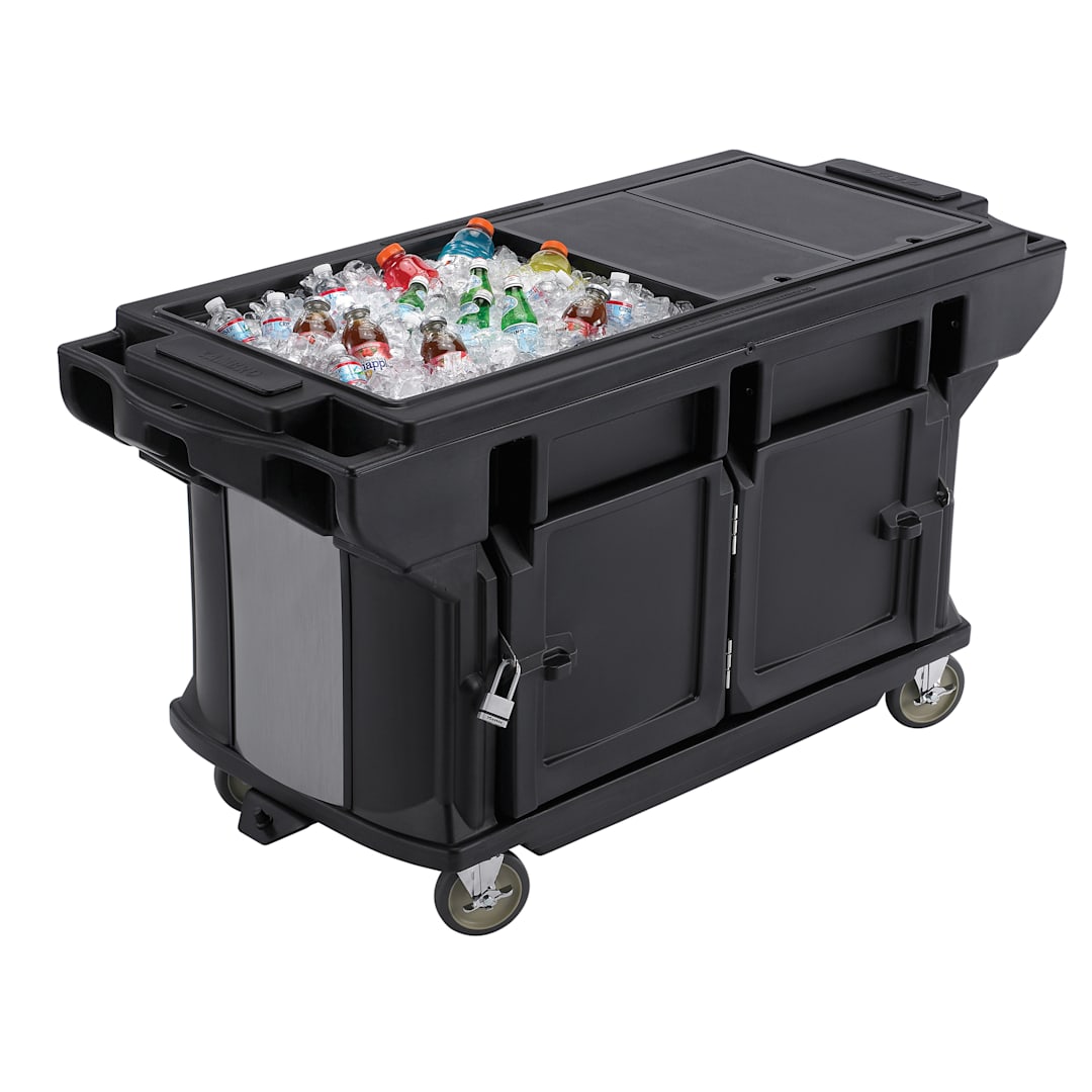 Cambro VBRUTHD6110 Versa Food Bar with Storage and HD Casters