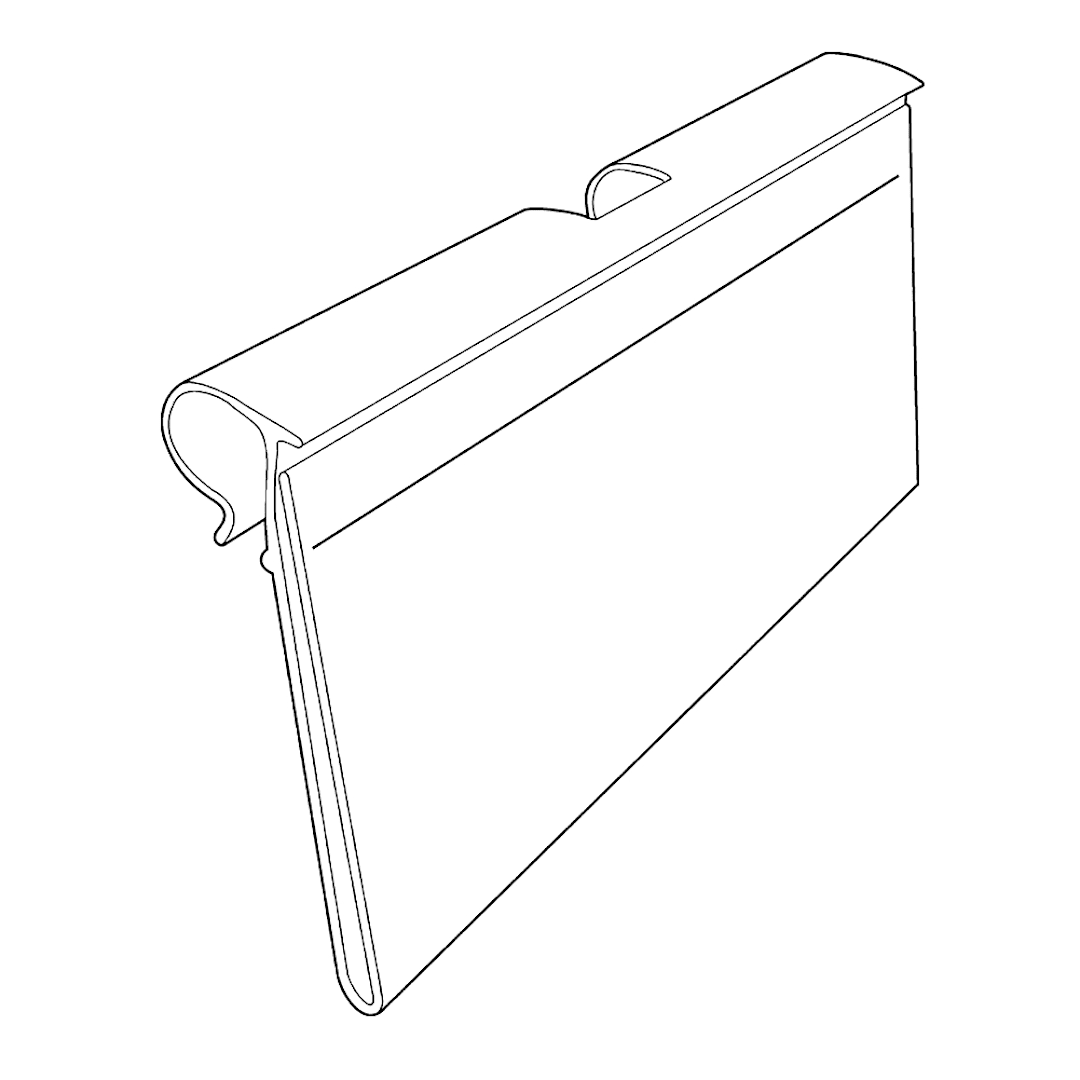 Darling Foodservice Flip Scan 1.25 x 2" Paper Label Holder