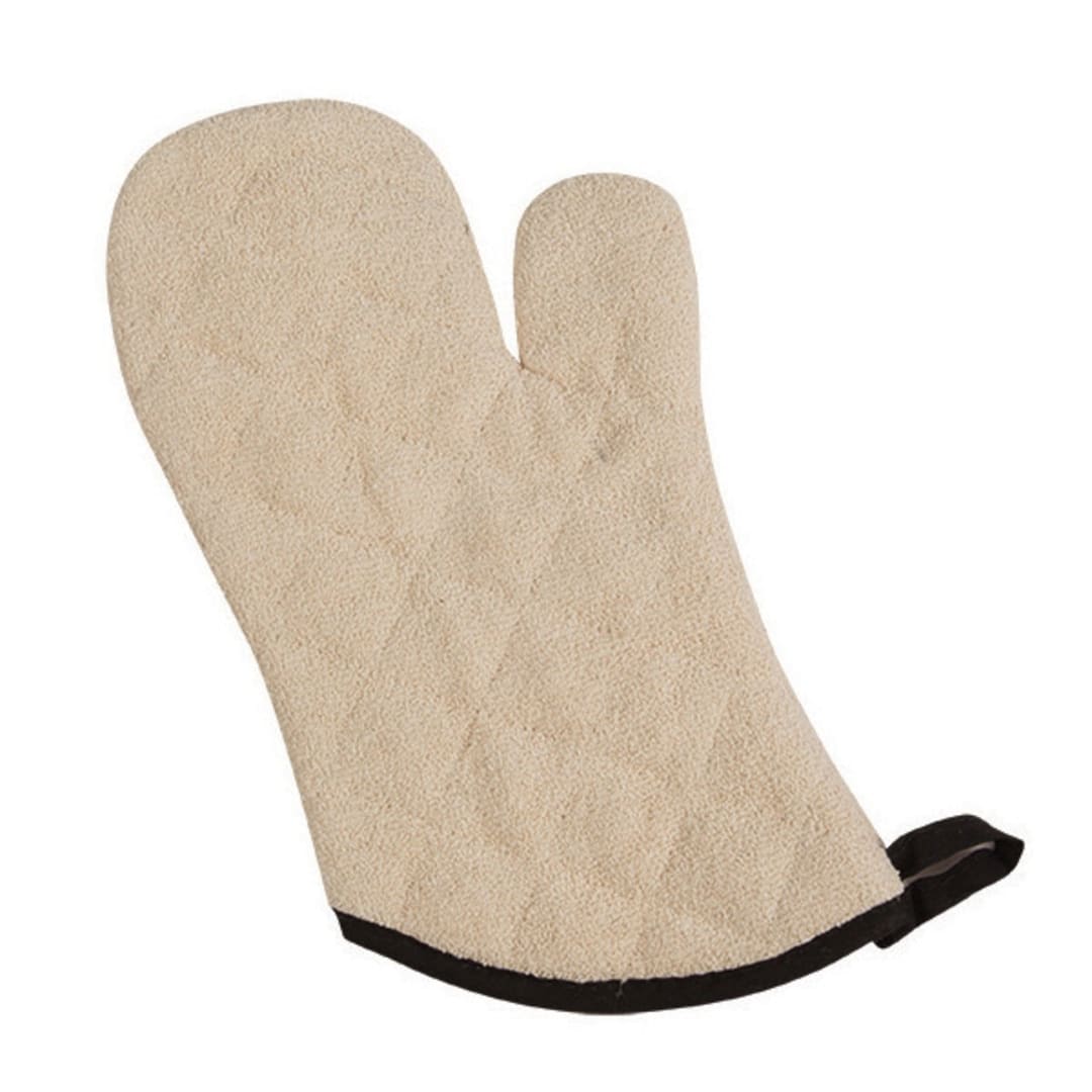 San Jamar® 813TM Natural 13" Terry Cloth Oven Mitt - Pair