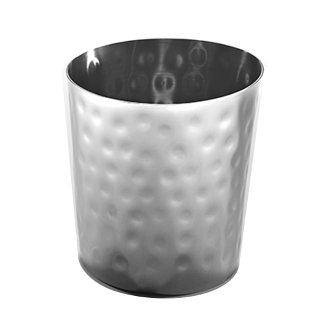 American Metalcraft FFHM35 Hammered S/S 4" Round French Fry Cup