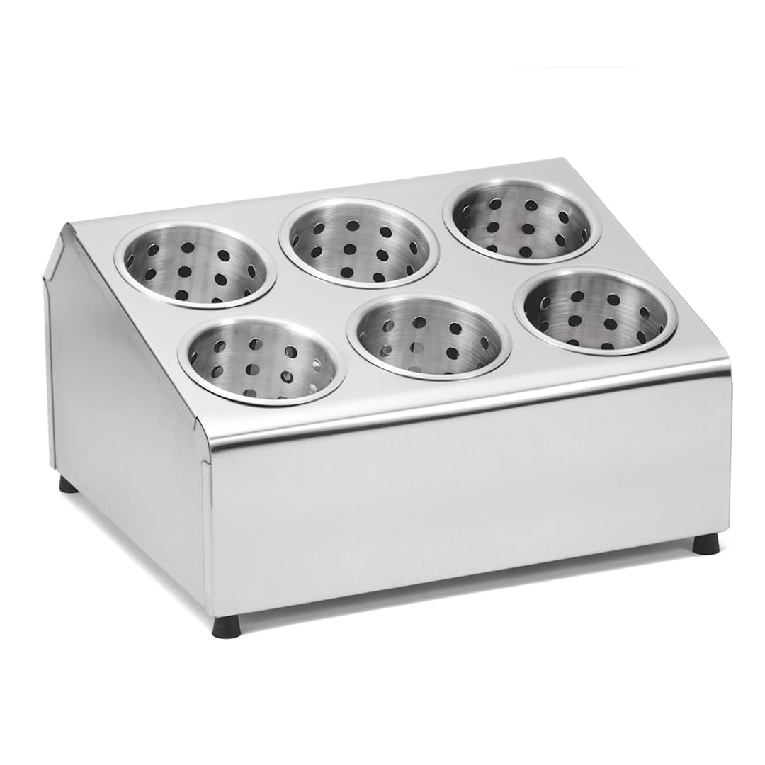 TableCraft 7062 S/S 15" x 12-1/4" Flatware Cylinder Holder