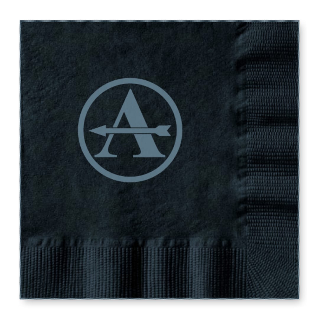 Adena Logo'd Black 10" x 10" Napkin