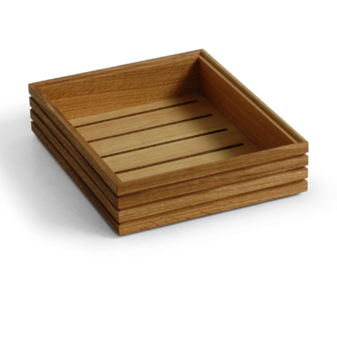 Craster BU_FR007 Oak 12.7 x 10.4 x 2.9" Flow Rustic Tray