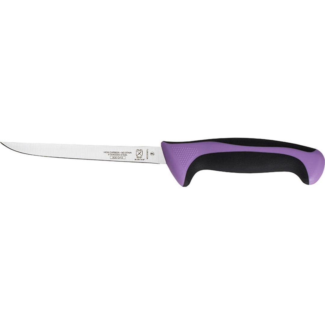 Mercer Culinary M22206PU Millennia 6" Narrow Purple Boning Knife