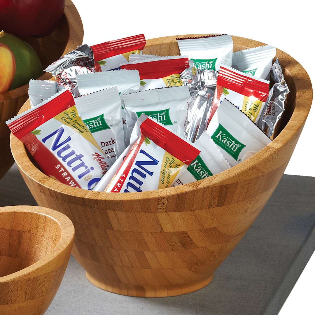 American Metalcraft BAMSL92 Bamboo 48 Oz Angled Bowl