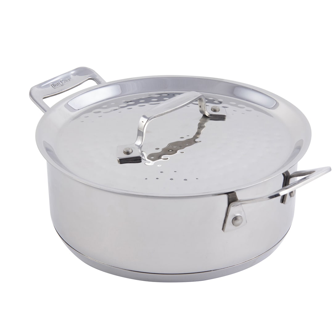 Bon Chef 60000HF Hammered 3 Qt. Cucina Casserole with Lid