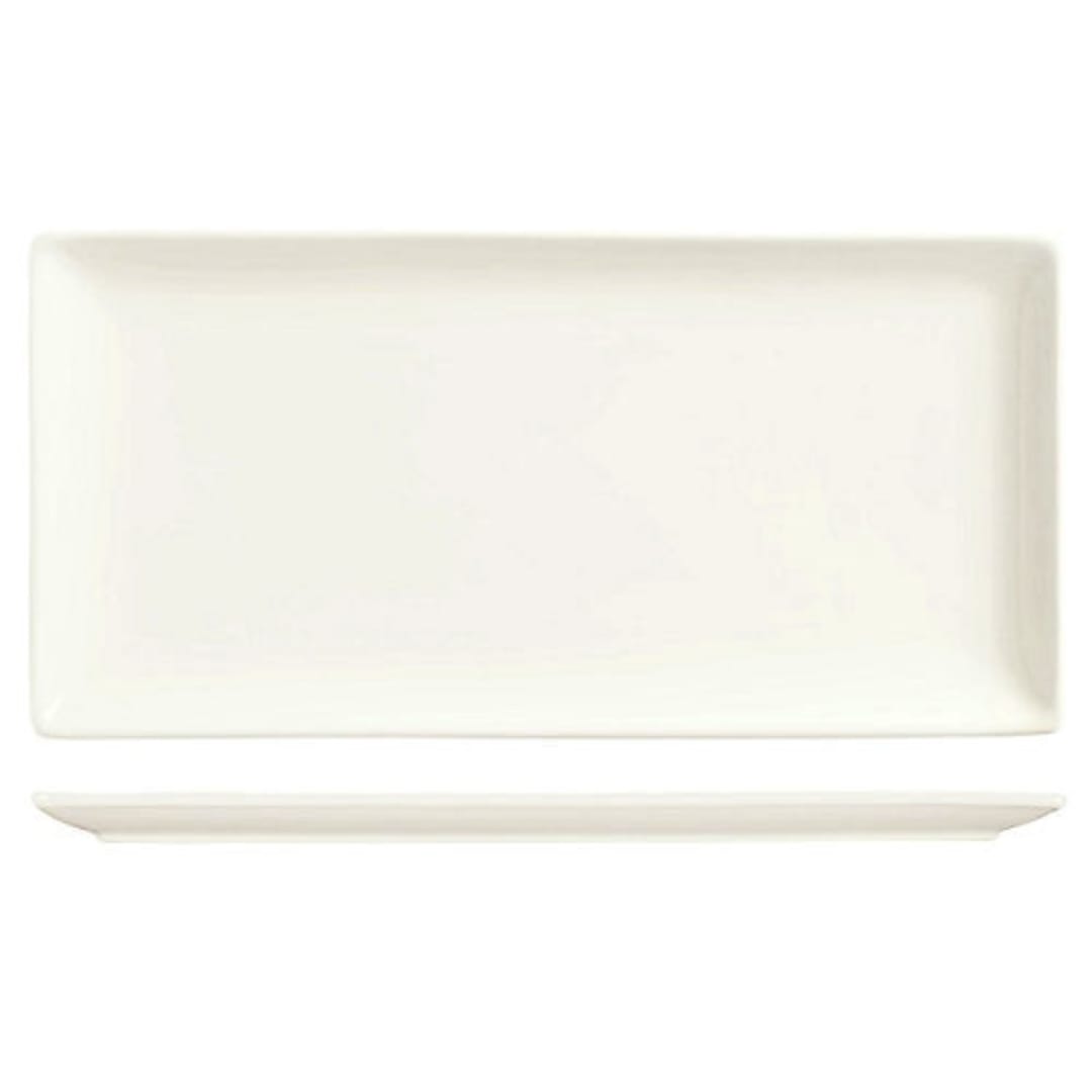 Libbey - Formerly World® Tableware SL-26C Slate White 12 x 8 Coupe Platter - 12/ CS