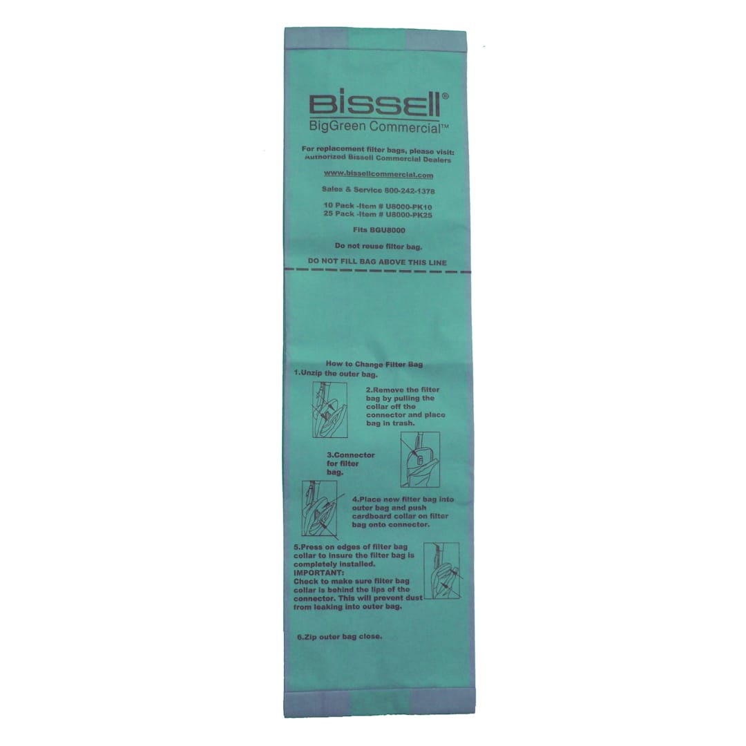 Bissell BigGreen Commercial 8000.25 Bag For BGU8000 Vacuum