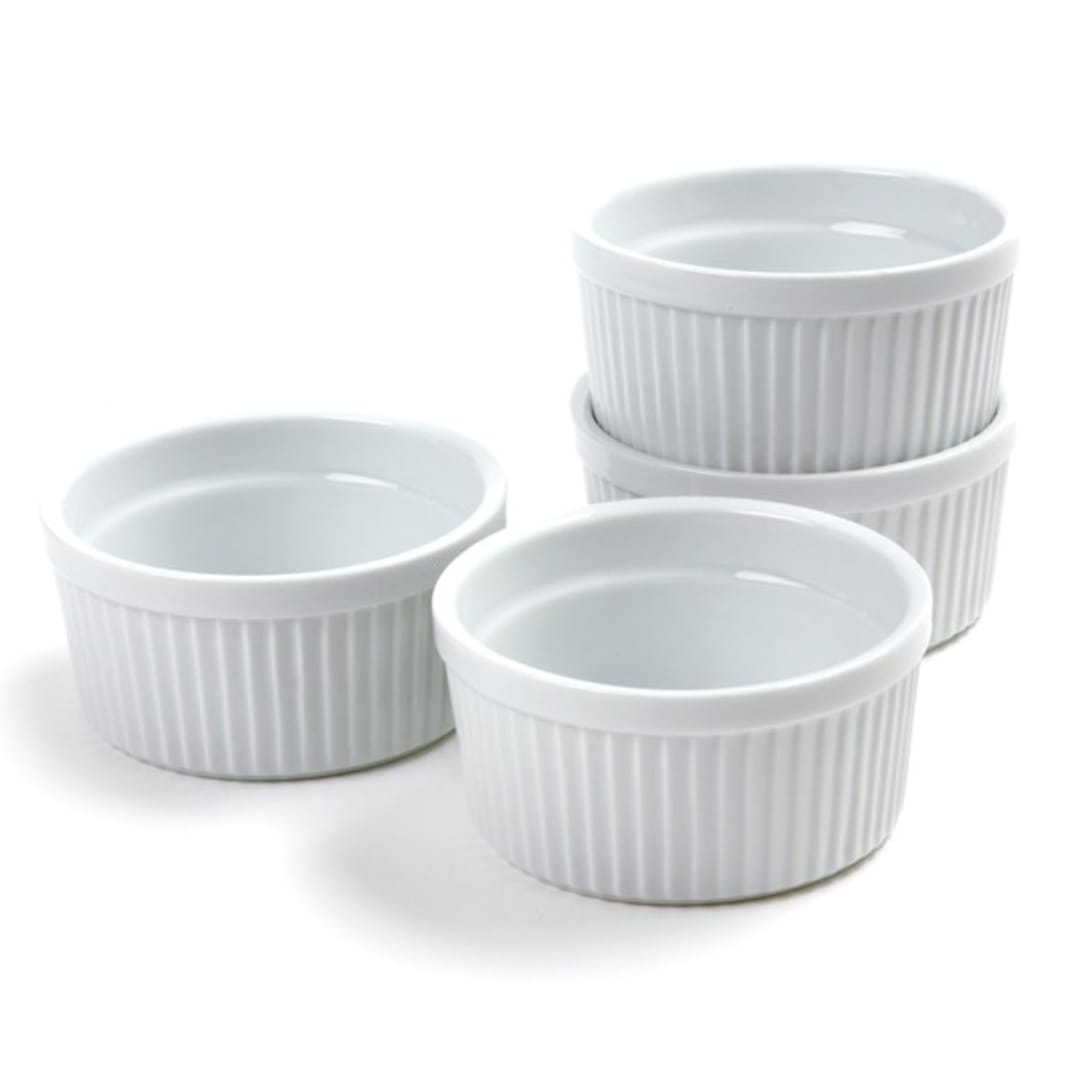 Norpro 260 White 8 Oz. Porcelain Ramekins