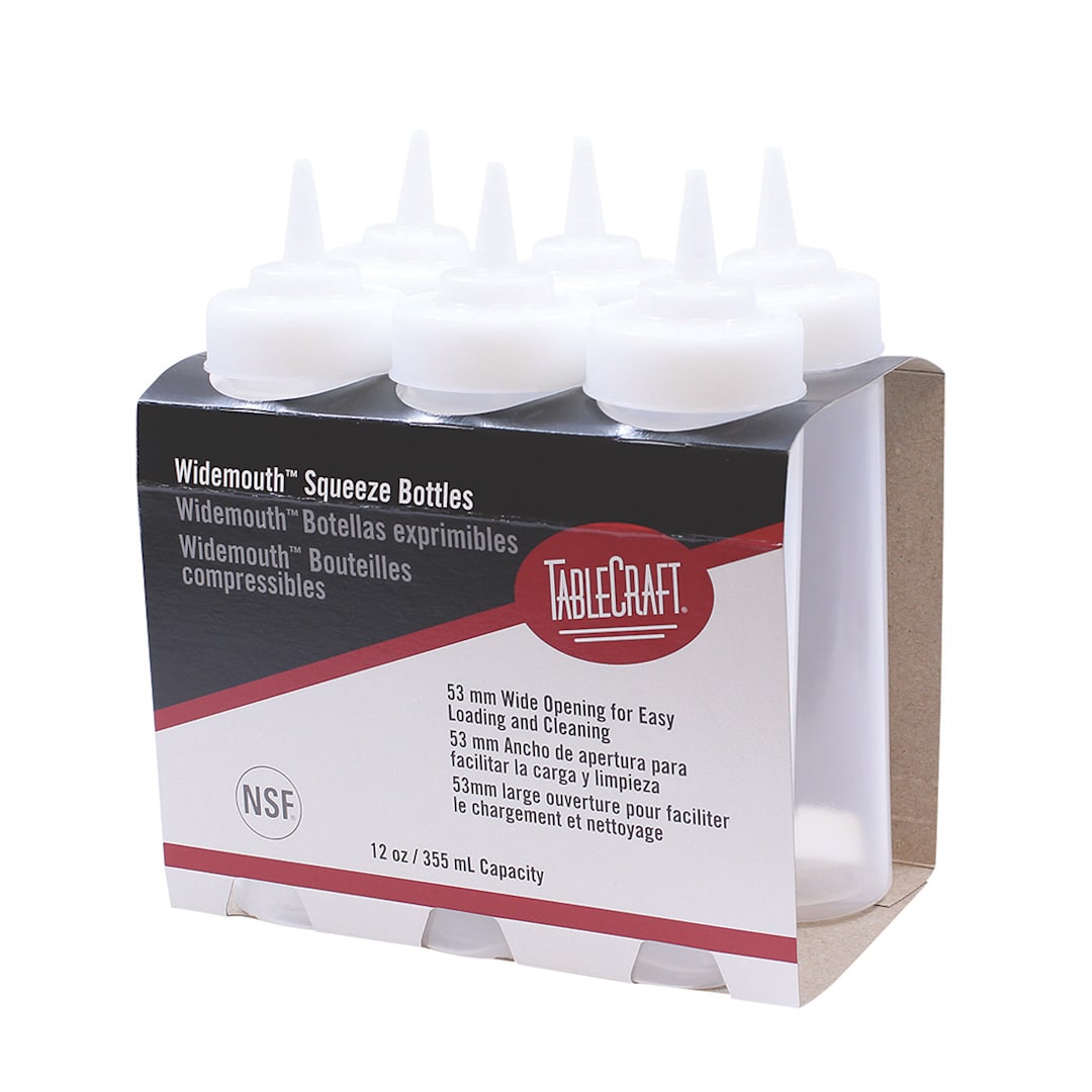 TableCraft C11253C Wide Natural 12 Oz. Squeeze Dispenser - 6 / PK