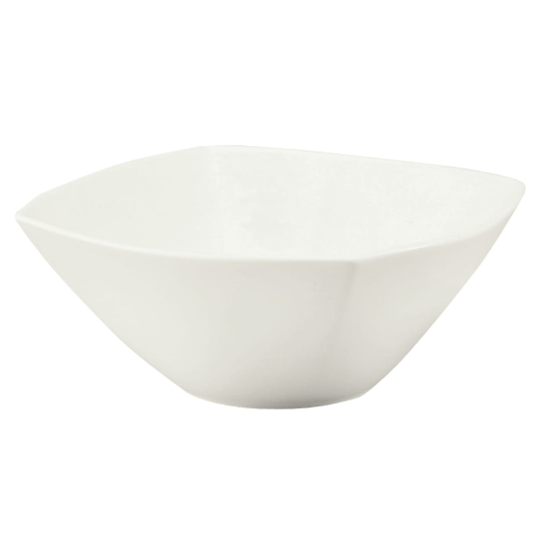 Schonwald 9323285 Event 149 Ounce Porcelain White Square Bowl - 1 / CS