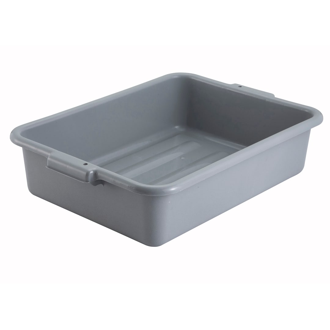 Darling Foodservice Gray Polypropylene 20-1/4 x 15-1/2 x 5" Dish Box