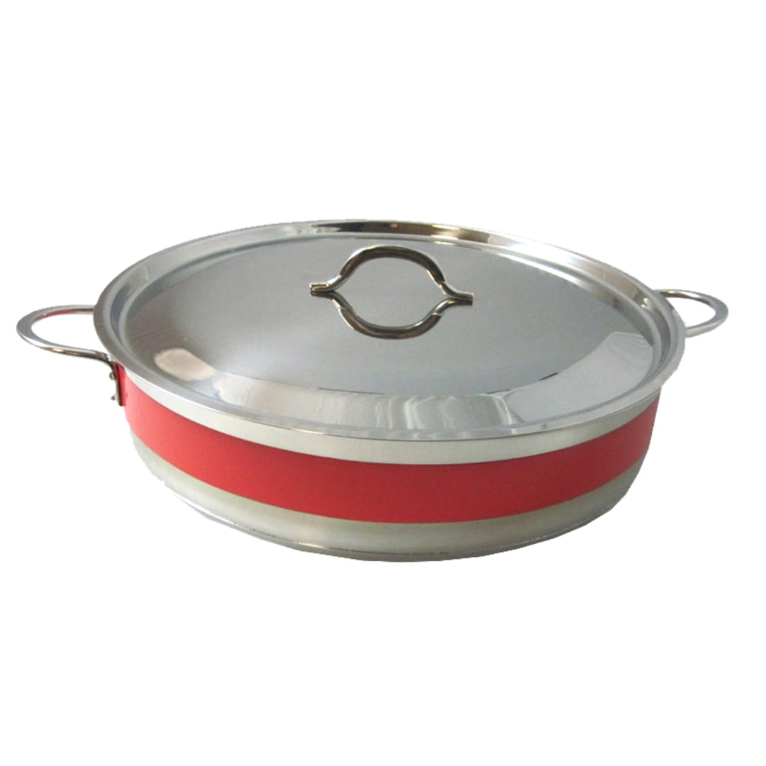 Bon Chef 60032CFRED Classic Country French 9 Qt. Red Pot with Cover