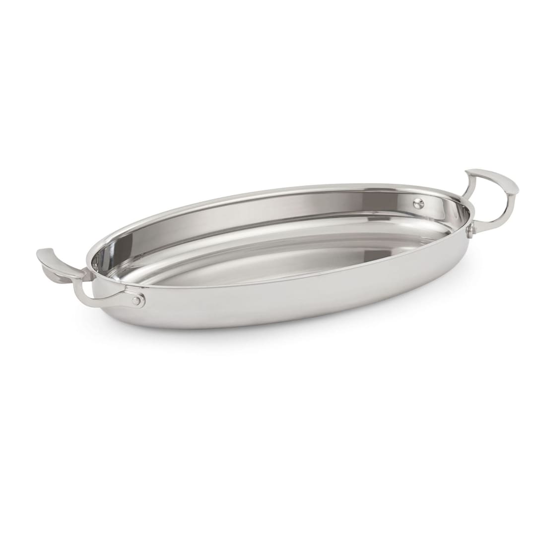 Vollrath 49442 Miramar® Stainless Steel 3-3/4 Quart Oval Au Gratin