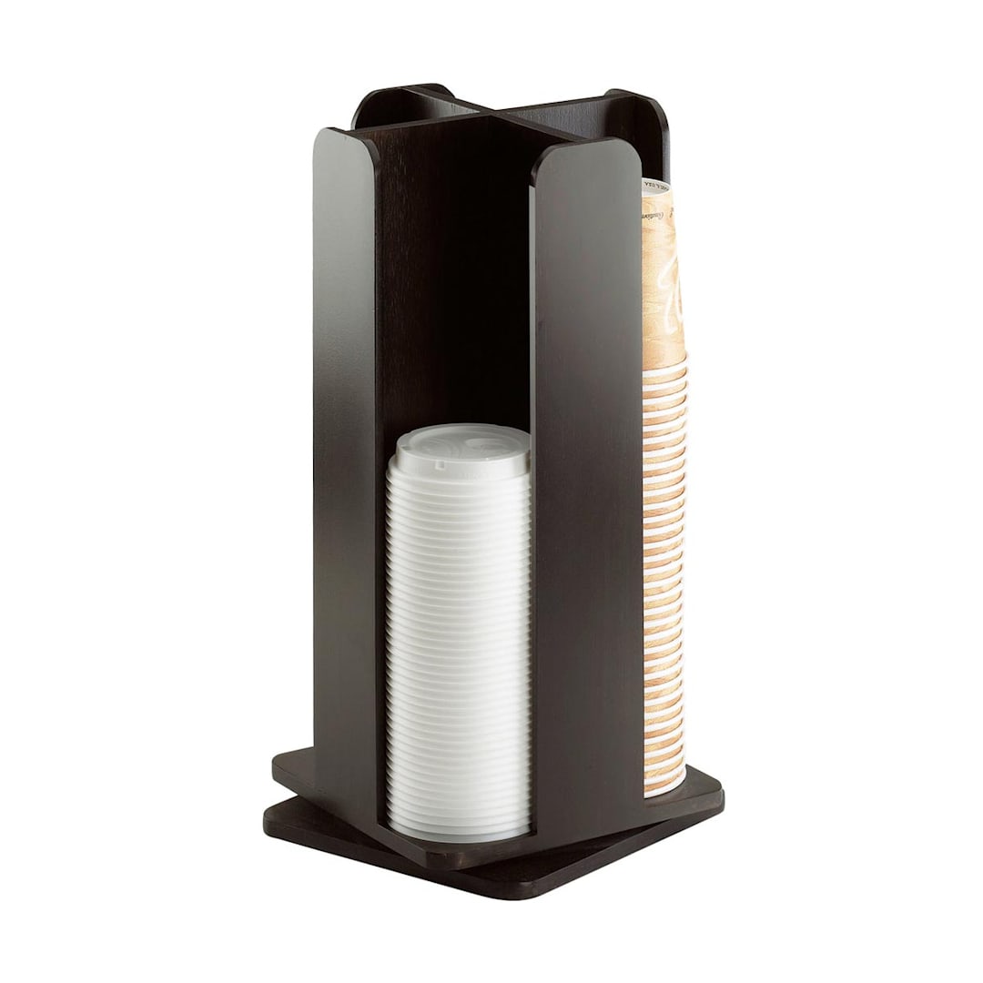 Cal-Mil 378-96 Midnight Bamboo Revolving Cup/Lid Dispenser