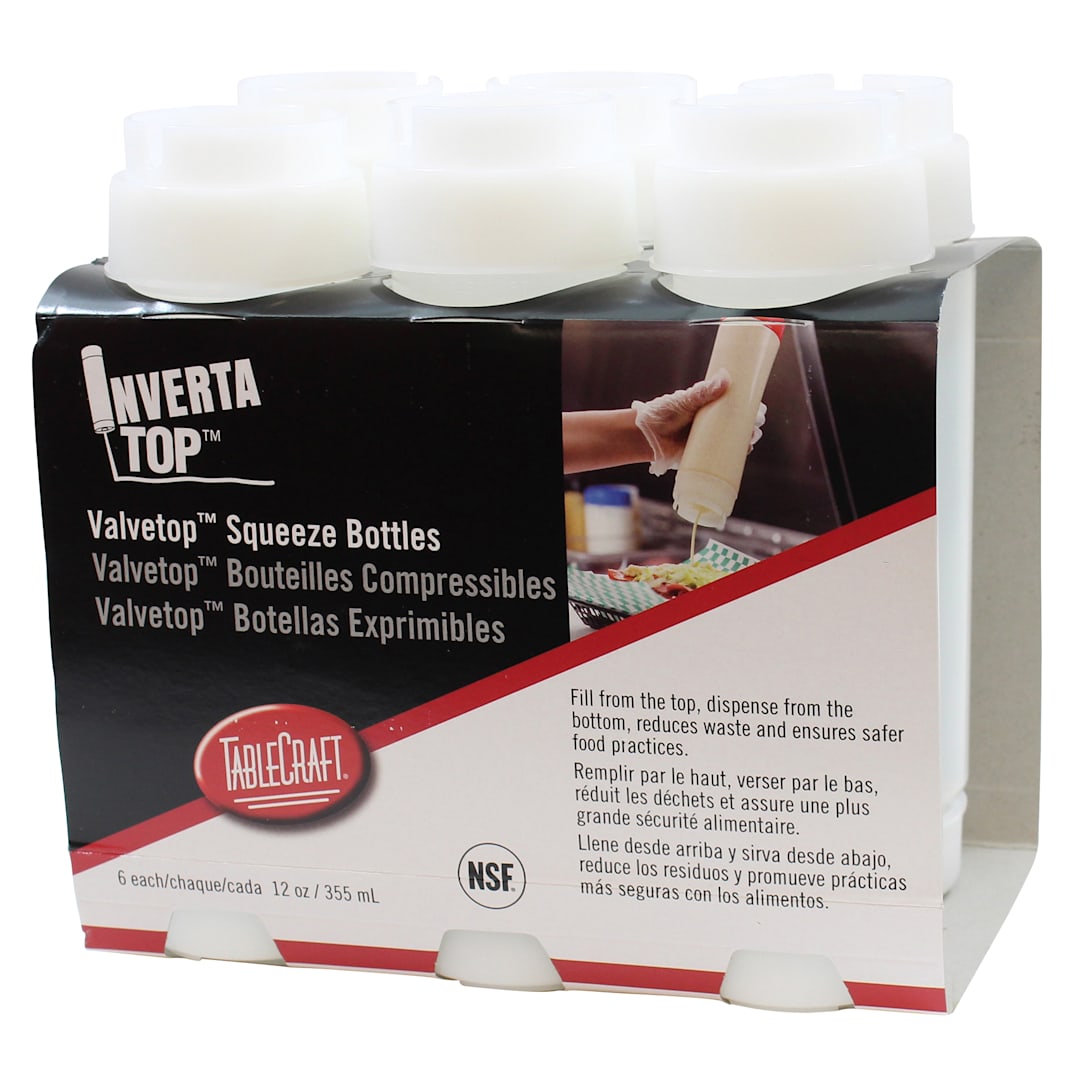 TableCraft C16SV Invertatop™ 16 Oz. Squeeze Dispenser - 6 / PK