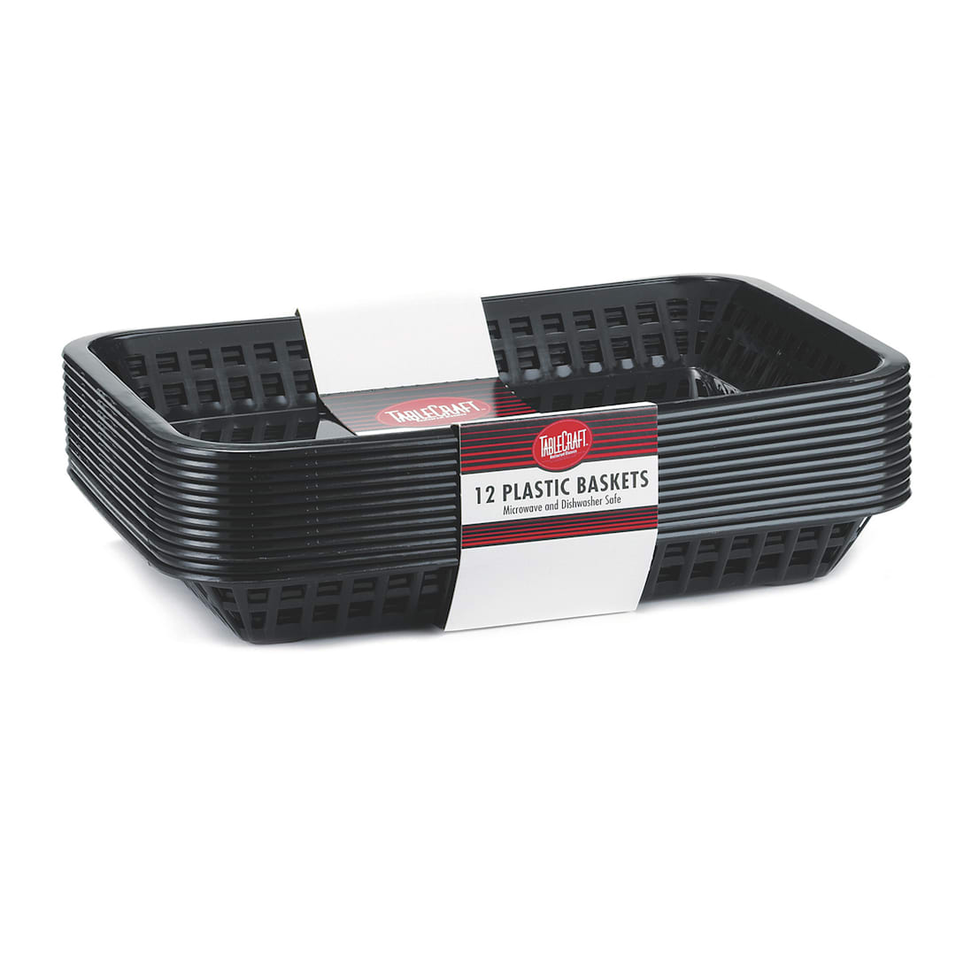 TableCraft C1079BK Mas Grande Black 11.75 x 8.5 x 1.5 Basket