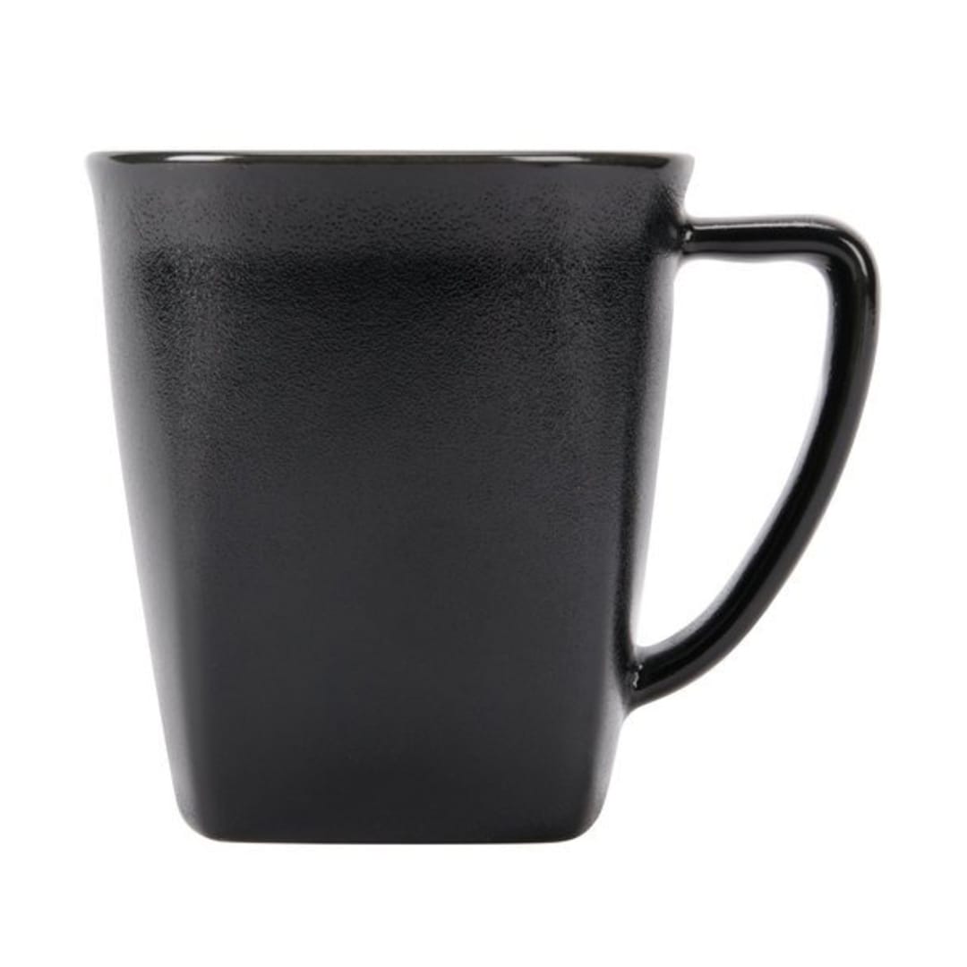 Hall China 44780AFCA Foundry Collection Soho 12 Oz Black Mug