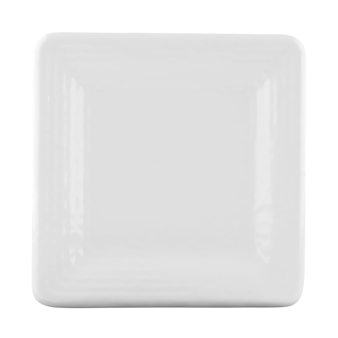 Elite Global Solutions D5SQRR-W Pebble Creek White Sq. Plate - 6 / CS