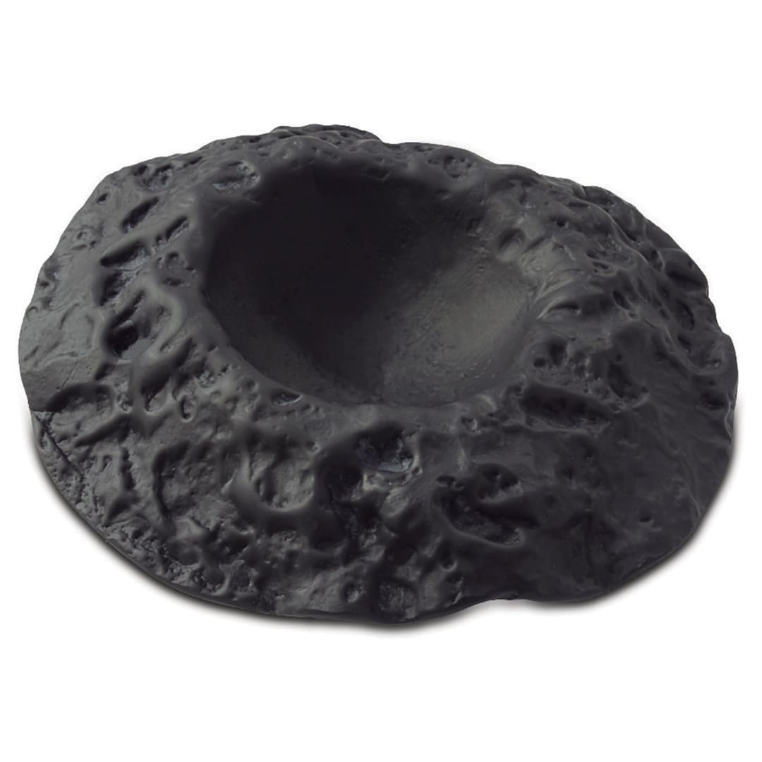 J.B. Prince R1059 Black 8.7" Glass Crater Bowl