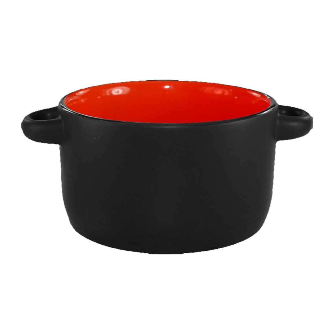 Int'l Tableware 83567-2904/05MF-05C Red / Black Hilo Soup Bowl-24 / CS