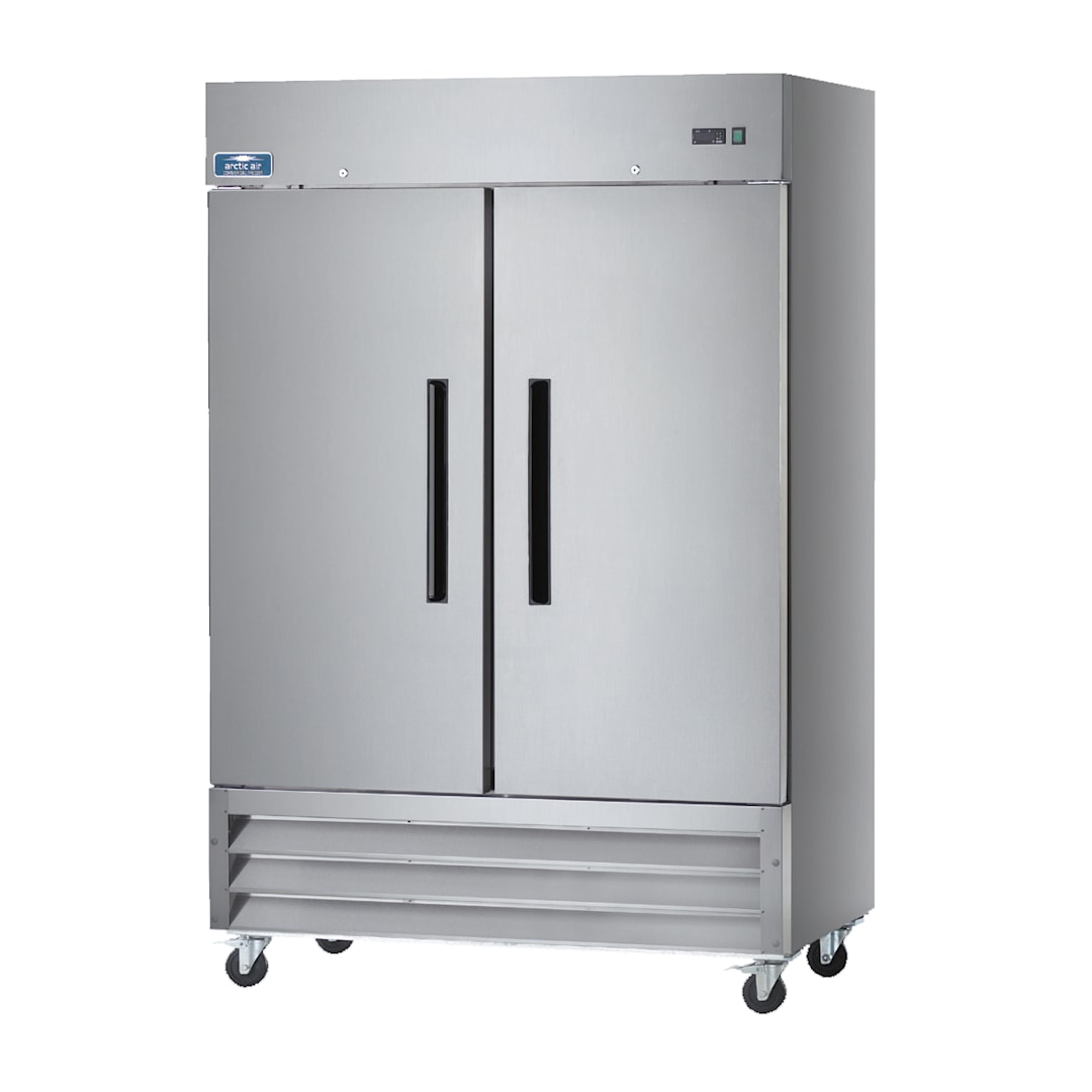 Arctic Air AF49 S/S Exterior 49 Cu Ft 2 Solid Door Reach-In Freezer