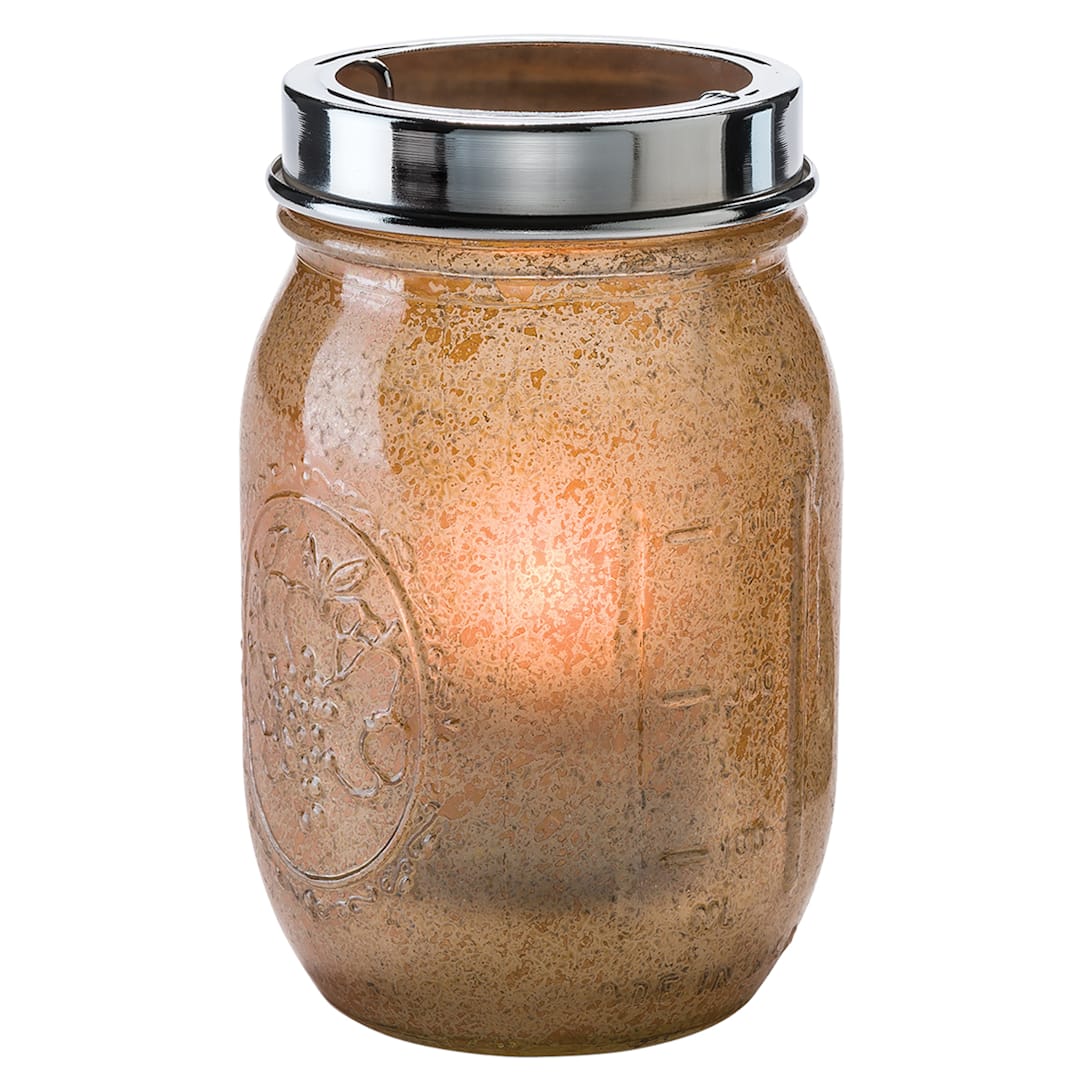 Hollowick 1610AG Antique Gold Firefly Jar with Tealight Cradle