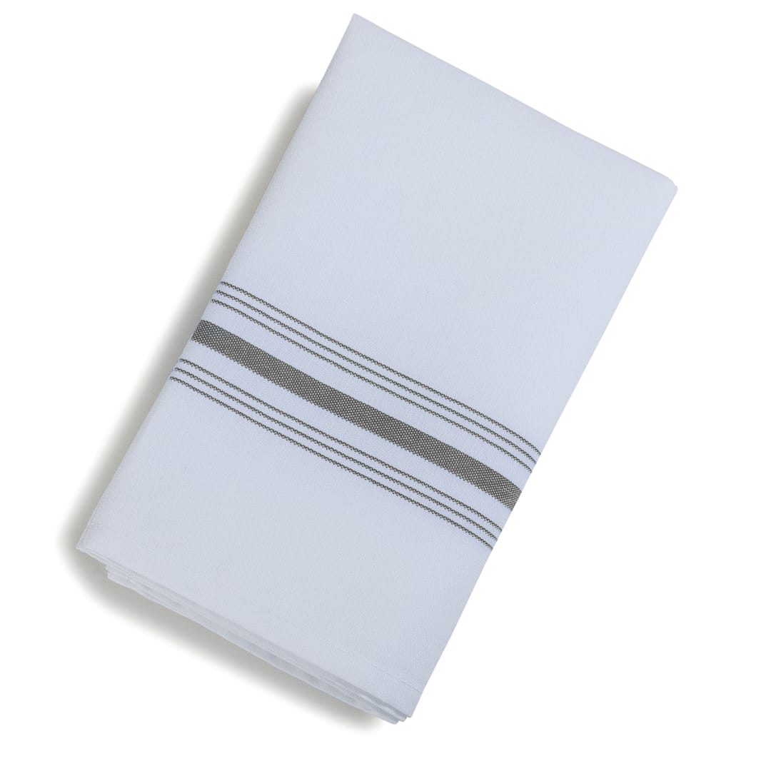 Marko 53771822NH512 Gray SoftWeave Bistro Stripe 18 x 22 Napkin- Dozen