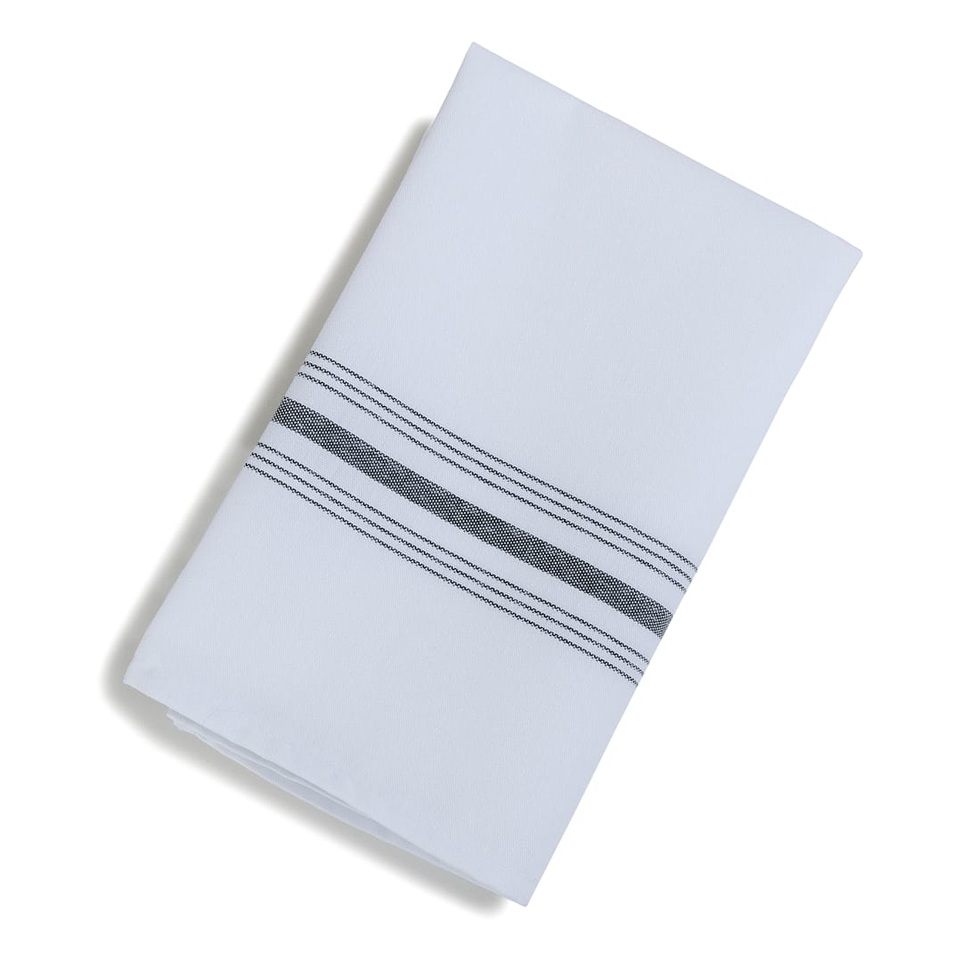 Marko 53771822NH014 Black SoftWeave Bistro Stripe 18 x 22 Napkin-Dozen
