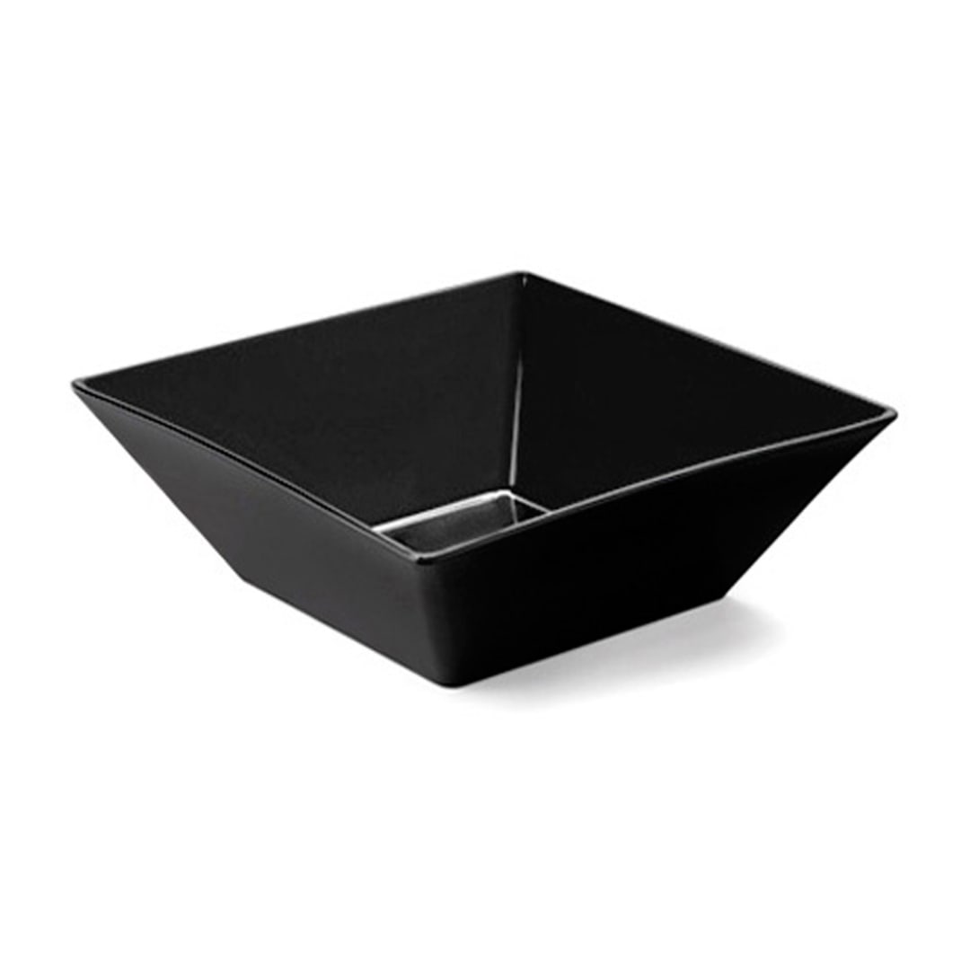 G.E.T. ML-250-BK Siciliano Black Melamine 20.4 Qt. Square Bowl