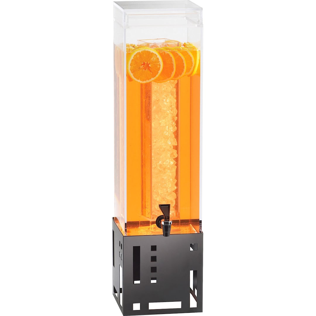 Cal-Mil 1602-1-13 Black Squared 1-1/2 Gallon Beverage Dispenser